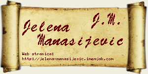 Jelena Manasijević vizit kartica